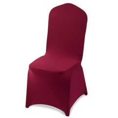 Uimoso 50PCS Burgundy Stretch Spandex Chair Covers for Events and Parties