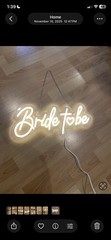 LED USB Powered Bride to Be Wedding Light Sign White Acrylic Letter Decoration