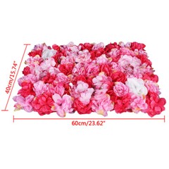 12pcs Rose Flower Wall Panels Artificial Silk Wedding Decor Party Home Floral!