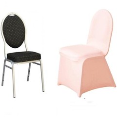10 Blush Spandex Fitted Banquet Chair Covers Wedding Party Reception Decorations