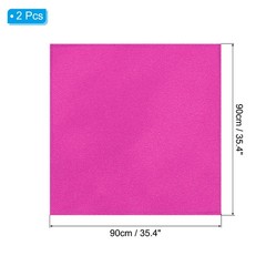 2Pcs 35 Inch Square Satin Head Scarf Silk Feeling Hair Scarf, Fuchsia