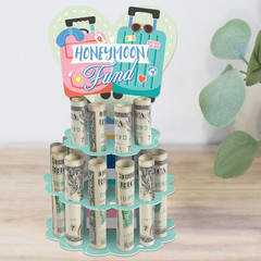 Honeymoon Fund – DIY Wedding or Engagement Party Money Holder Gift – Cash Cake