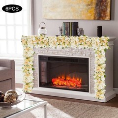 6pcs Artificial Flower Wall Panels Wedding Backdrop 50x20cm (each) Champagne