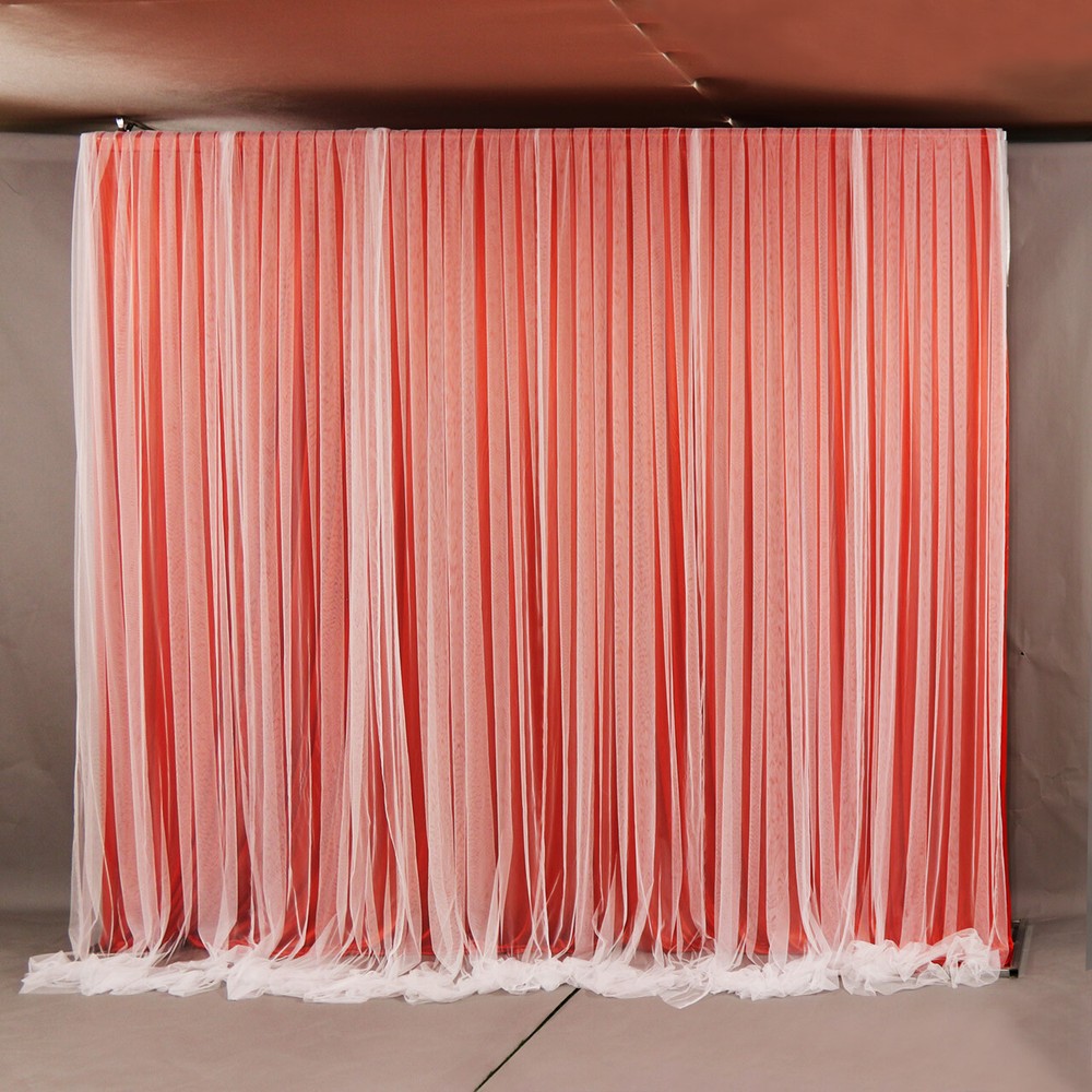 Voile Wedding Party Backdrop Solid Color Curtains Event Stage Decor Background