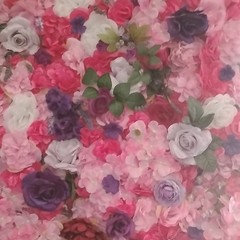 Artificial Floral Flower Wall Backdrop Panel Wedding Decor Pink White Purple