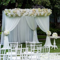 Flexible DIY Wedding Background Stand Wedding Canopy Solid Metal Drape Backdrop