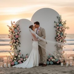 Arch Backdrop Cover Set of 2 – 6FT & 7.2FT Spandex Fabric Arch 7.2FT+6FT White