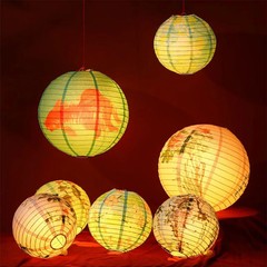 12in Flower Printed Paper Lantern Chinese Japanese Style for Wedding Party Decor