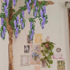 Wisteria Hanging Flowers Wisteria Flowers Vine Garland Wedding Purple Blue