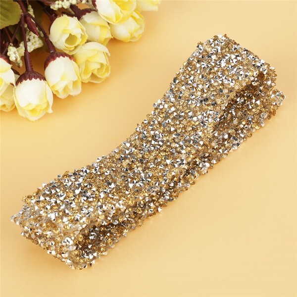 sparkle Crystal Rhinestone Ribbon Sparkling Mesh Wrap Roll Bling Arts Crafts