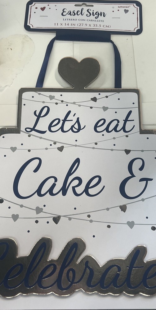 Elegant Navy Bride Easel Hanging Sign – 11.25″ x 14″ (1 Pc.) Foil