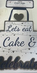 Elegant Navy Bride Easel Hanging Sign – 11.25″ x 14″ (1 Pc.) Foil