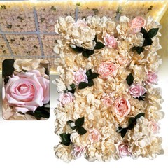 12 Pcs Artificial Rose Flower Wall Panel Bouquet Wedding Party Backdrop Decor.