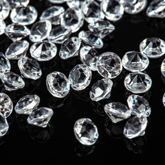 FUTUREPLUSX 10000 PCS Mini Clear Diamonds, 4.5mm Acrylic Crystal Diamond Fillers