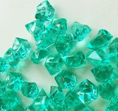 8Lb Crystal Acrylic Ice Rock Vase Gems/Table Scatters (Medium 2.5cm, Aqua Green)