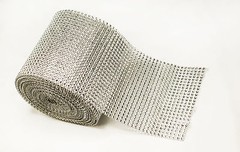 5″ 1-10 Yards Diamond Mesh Wrap Roll Crystal Rhinestone Sparkle Bling Ribbon