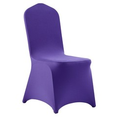 VEVOR 50PCS Purple Stretch Spandex Folding Chair Covers for Wedding Party Dining