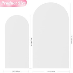 Arch Backdrop Cover Arch Covers Strethy Backdrop Set of 2 | 7.2FT,6FT White