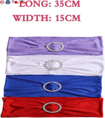 50PCS Spandex Chair Sashes with Buckle Stretchable Chair Bands for Wedding & Eve