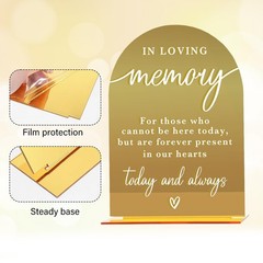 Acrylic Wedding Sign, Bridal Shower Decorations, In Loving Memory Sign for Cerem