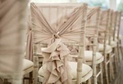 CHAIR COVER WEDDING CHIFFON HOODS WITH RUFFLES DECOR WEDDING SPECIAL EVENT