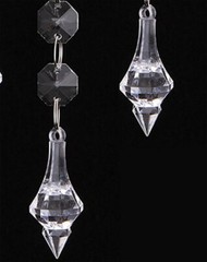 30Pcs String Teardrop Acrylic Crystal Bead Garland Chandelier Hanging Wedding