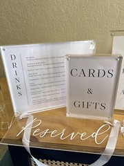 Wedding Decor Set, Frames, Easels, Reserved Signs, Table Number Holders