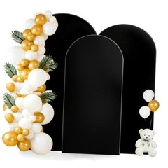 Arch Backdrop Cover Set, 6ft, 5ft, 4ft Arch Covers 6 ft, 5 ft, 4 ft Black