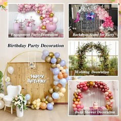 7.2Ft round Backdrop Stand Circle Balloon Arch Frame Kit Wedding Flower Ring