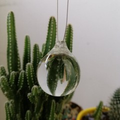 10pcs 30mm Transparent Crystal Smooth Ball 1Hole Crystal Hanging Wedding Pendant