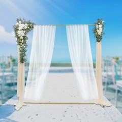 Wedding Backdrop Stand Metal Background Decoration Set with Cloth Cover 4-Choice