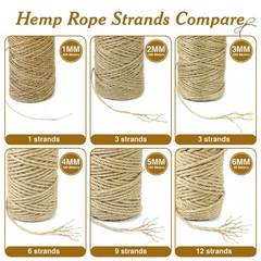 4mm*328 Feet Natural Jute Twine String DIY Home Decor,Medium Thick Jute Twine…