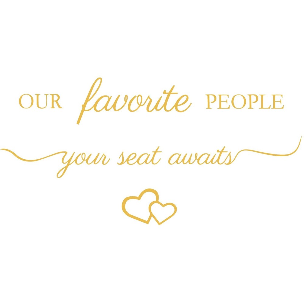 Watersay 3 Pcs Wedding Seating Chart Decal Stickers DIY Our Favorite People Y…