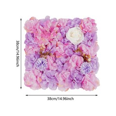 12pcs Artificial Silk Rose Flowers 3D Backdrop Wall for Wedding Party Decoration