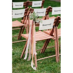 Reserved Chair/Pew Cloths 4pk; Reserved Signs for Pews, Chairs, and Events