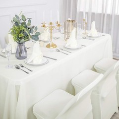 20Pack Ivory Spandex Folding Chair Covers in Stretch Washable Fabric for Wedding