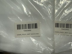 Lot of 25 White Folding Chair Covers Polyester Wedding Event Banquet Decor