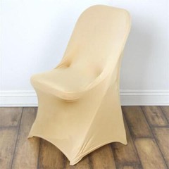 10 Champagne Stretchable Spandex Chair Covers Event Party Reception Decorations