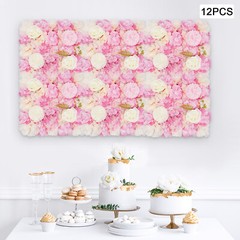 12 Pcs 38x38cm Artificial Flower Wall Panel 3d Silk Dahlia Hydrangea Rose Panels