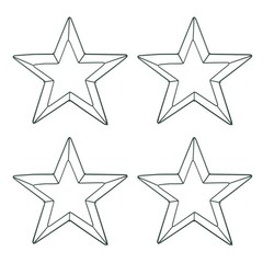 4pcs Wire Wreath 13.8 Inch Star Metal Wreath Form for Crafts Floral Wire Wrea…