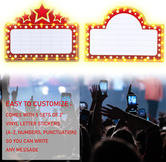 Colorful LED Wedding Bottle Service Signs – 6 Pack Marquee Props