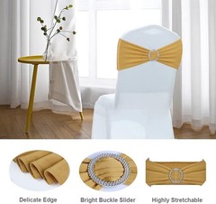 Chair Sashes Spandex Stretch Chair Bows with Buckle Slider for Wedding Party …