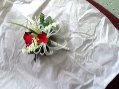 21 Pc Set Apple Red And Ivory Wedding Bouquet Package Rush orders Availabe