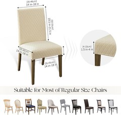 MOSAYT 100% Waterproof Dining Room Chair Covers Set of 4, Super Fit Stretch