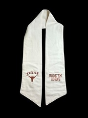 University of Texas (UT) Cotton Wreath Sash (2 Logos) 31k Stitch Hook Em Horns