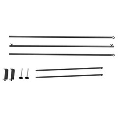 3.28ft Tall Over the Table Rod Stand Adjustable Black Metal Table Clamp Stand