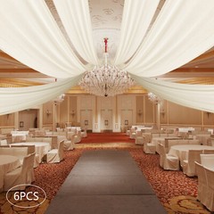  Wedding Ceiling Draping, Backdrop Curtains for Party Ceremony Stage Decoration