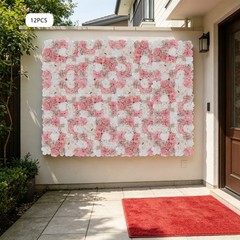12pcs Flower Wall Backdrops 16.5*16.5in Party Artificial Flower Wall Panels