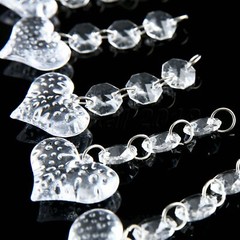 Acrylic Crystal Octagonal Bead Pendant Wedding Party Hanging Décor 1/5/10pcs D28