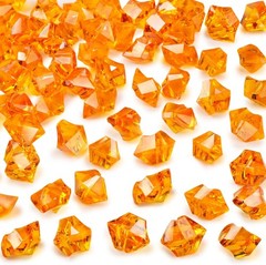Orange Fake Crushed 150 PCS Fake Diamonds Plastic Acrylic Clear Ice Rock Diamond